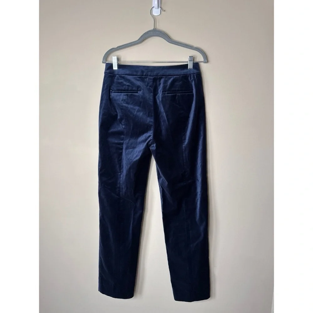NWT J. Crew Blue Velvet Kate Pants Size 2 Tall
